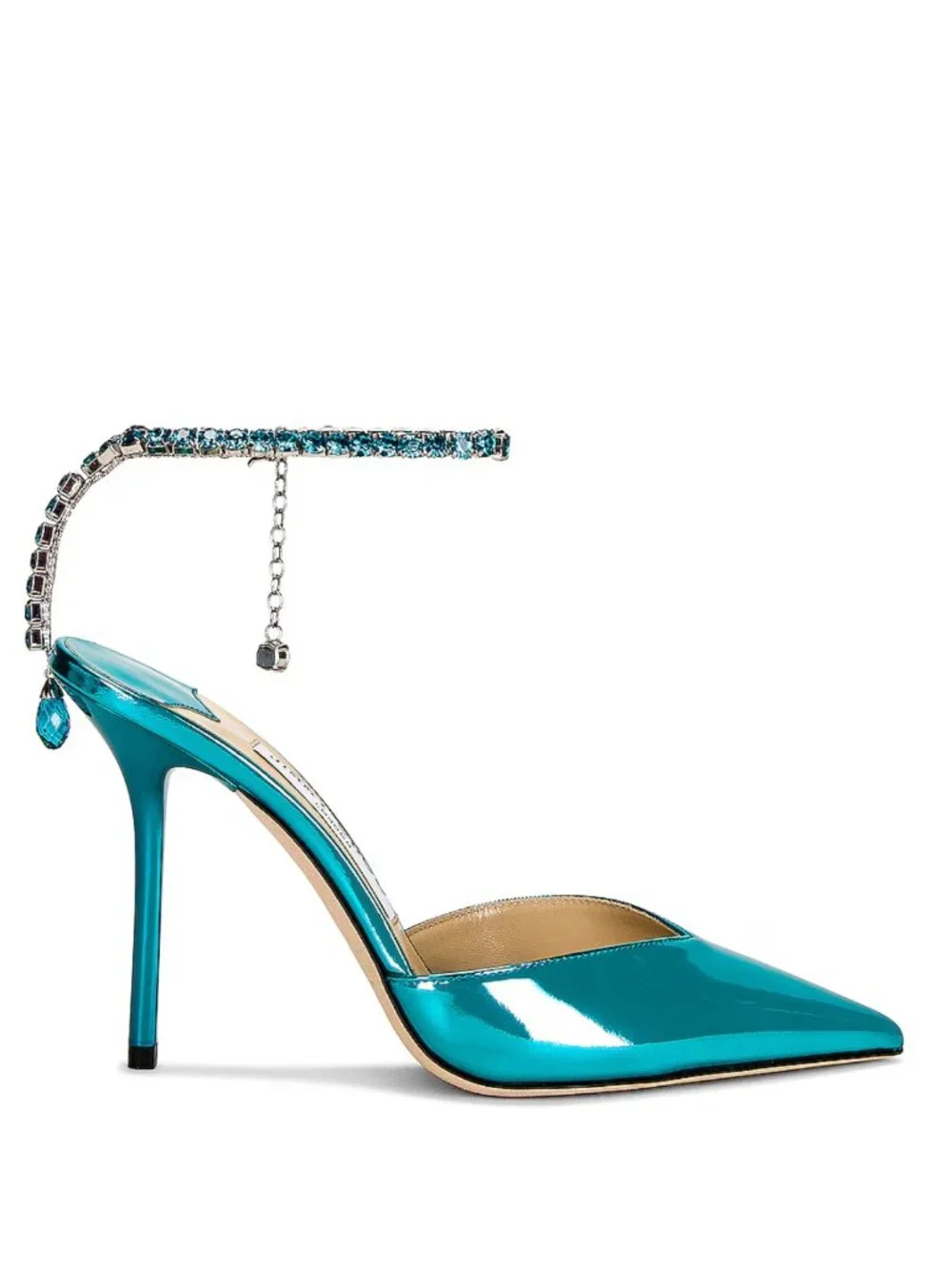 Jimmy Choo Saeda 100 Malibu Mix (Blue) - 38.5